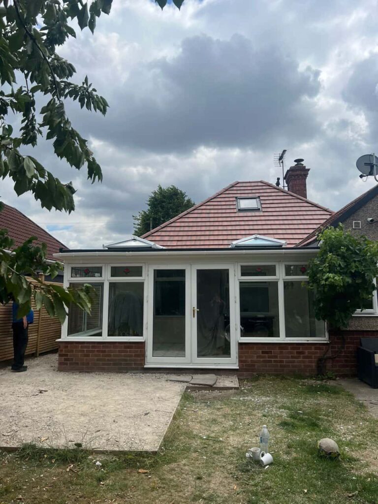 This is a photo of a hipped roof on a bungalow that has just had roof repairs carried out. Works carried out by Great Barr Roofing Repairs